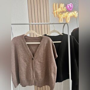 Single button front Cardigan sweater